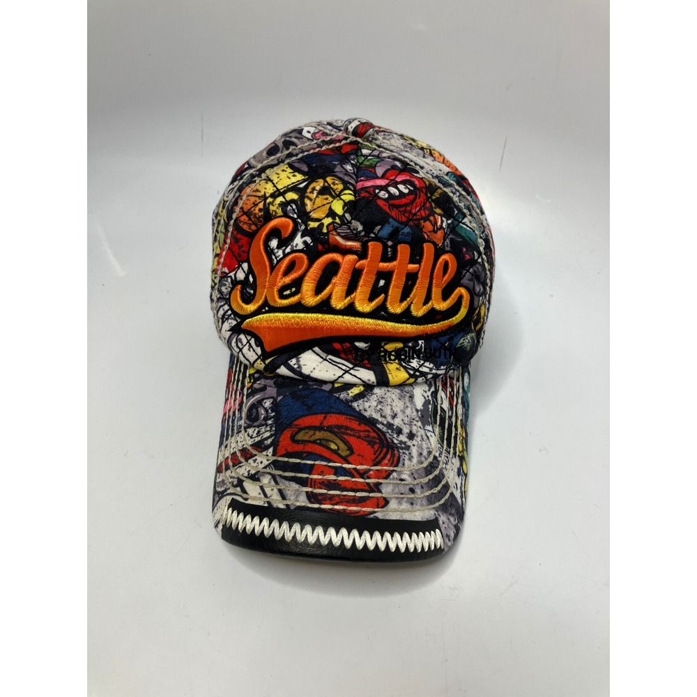 Robin Ruth Seattle graffiti all over print snap back one size fits most